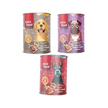 Esca Food 3 Aromalı Etli Yetişkin Köpek Konserve Maması 3x415gr