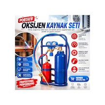 6 Litre Oksijen Kaynak Seti Lacivert