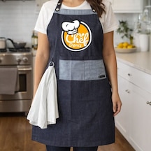 Bk Gift Kişiye Özel İsimli Pamuk Denim Havlu Detaylı Mutfak Önlüğü -8, Aşçı Ve Şef Önlüğü, Ev Hediyesi Kobitmeyencom36592 Bk Gift Renkli