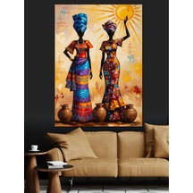 Ahşap Tablo Afrika Dansçısı Tribal Kültür