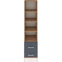 Hyperion Dolap 4 Raflı 2 Çekmeceli 44x44x195 Çam-antrasit Atlas Çam