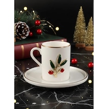 Fine Living Kokina 4 Parça 2 Kişilik Kahve Fincan Seti 93 Ml Beyaz