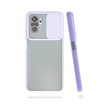 Xiaomi Redmi Note 10 Kapak Lensi Açılır Kapanır Kamera Korumalı Silikon Kılıf