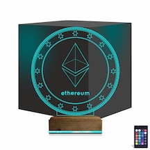 Negelsin 3D Lamba Kumandalı 16 Renk Crypto Ethereum Coin Eth