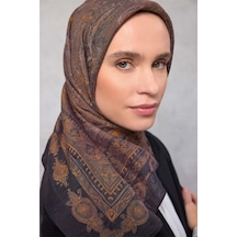 Silk Home Viskon Velora Eşarp Dört Mevsim Koyu Siyah 90x90 Çok Renkli