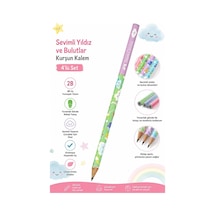 Sevimli Bulutlar Kurşun Kalem 1 Adet Faber Castell Yuvarlak Gövdeli Siyah Kurşun Kalem Yumuşak Yazım Kolay Tutuş Kalite Çok Renkli