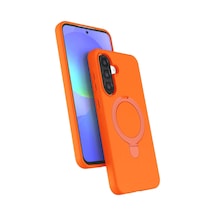 Newface Samsung Galaxy A37 5g Regal Magsafe Standlı Kapak - Turuncu