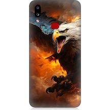 Samsung Galaxy A10s Uyumlu Kartal Savaş Desenli Silikon Kılıf