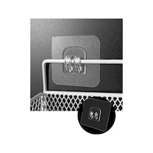 5 Adet Şeffaf Yapışkanlı Duvar Askısı Çift Kancalı Tasarım, Neme Dayanıklı Güçlü Bant, Ev Mutfak Banyo Ofis, Yapışkanlı Askı Adhesive Hook Wall Hook 1