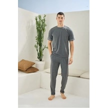 Angbutik Kocabey 2092 Erkek O.yaka Pijama Takım Antrasit