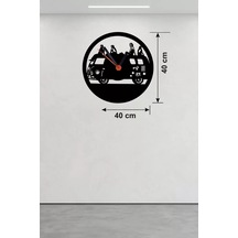 Mey İthalat Fitness Motivasyon Tasarım Ahşap Duvar Saati - 40x40 Cm Sporcu Hediyesi Çok Renkli
