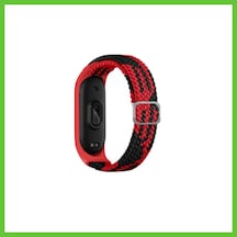 Bezos Mi Band 4 Uyumlu Star Kordon - Kırmızı-siyah Dmc