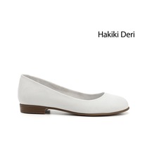 Gönderi R Kadın Beyaz Hakiki Deri Babet Gdza13424164 Beyaz