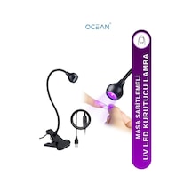 Ocean Mandallı Usb Girişli 360 Derece Dönebilen Uv Led Lambası Siyah Asu-938sıyah