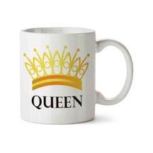 Queen Porselen Kupa Bardak Beyaz
