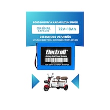Zelsun Zls V6 Venüs Batarya Standart Kapasite Lifepo4 72v 18ah Elektrikli Motosiklet Bataryası