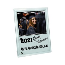 Mezuniyet Hediyesi - Fotoğraf Baskılı Cam Çerçeve