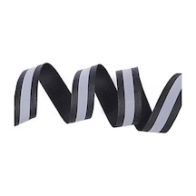 Siyah Reflektörlü 10 Mm 5 Mt Yansıtıcı Dokuma Şerit Bant