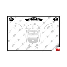 Citroen C5 2004-2008 Torpido Konsol Trim Göğüs Maun Kaplama Set 10 Parça Gümüş