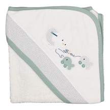 Sebi Balıkçı Tavşan Bebek Banyo Havlusu 75x75 Cm 9879