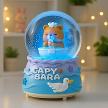 Capybara Temalı Büyük Boy Püskürtmeli Müzikli Işıklı Kar Küresi