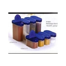 Tupperware Baharatçık Set 8 Li Set Mavi Renk Mavi