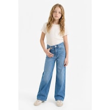 Defacto 90s Wıde Leg Geniş Paça Jean Pantolon Kız Çocuk G4648a826smnm39 Mavi-nm39