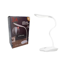 Usb Ve Pilli Masa Lambası Led Dokunmatik Işıklı Taşınabilir Lamba Beyaz