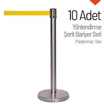 10 Adet Yönlendirme Şerit Bariyer - Paslanmaz-3411