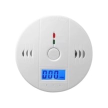 Lcd Ekran Duman Dedektör Alarm Cihazı Karbonmonoksit Dedektörü Kablosuz Pilli Duman Dedektörü