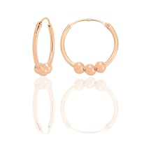 Gümüş Rose 16 Mm İtalyan Toplu Halka Küpe Barcode Rose