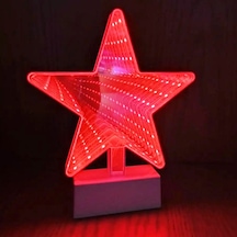 Star Led Light 3d Tunnel Lamp 3d Işıklı Yıldız Usb+pilli Led Işık Yıldız Dekor Işığı Yılbaşı Işığı