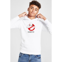Tshirthane Casper The Friendly Ghost Casbuster Beyaz Çocuk 3ip Kapşonlu Sweatshirt 001 Beyaz