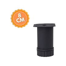 Ayarlanabilir 8 Cm Bingolu Siyah Metal Mobilya Ayağı, Lüks Metal Mobilya Ayak, Koltuk, Dolap Siyah Diğer