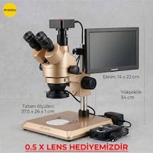 Jiayoudi Jyd-5010 Profesyonel Trinoküler Stereo Mikroskop Seti 38mp Dijital Kamera Ve 10.1 İnç Ekranlı Lehim Tamir İstasyonu Çok Renkli