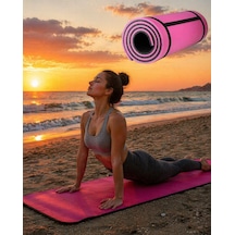 10mm Yoga Matı Pembe Çok Renkli