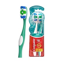 360 Komple Ağız Temizliği Çok Yönlü Koruma Yumuşak Diş Fırçası 1 X 2 Adet Açık Ahşap