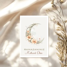 Ramazan Mübarek Tebrik Kartı Hediye Not Kartı 7x9 Cm 18 Adet