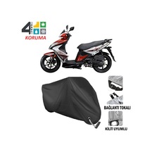 Kymco Super 8 125 Motosiklet Brandası ( Kilit Uyumlu - Siyah