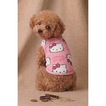 Hello Kitty Baskılı Kedi Köpek Penyesi - Yumuşak Dokulu Pembe Tişört
