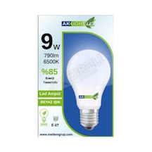 5 Adet Aklight Led Ampul 9w E27 Beyaz Işık