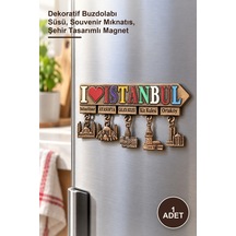 1 Adet İstanbul Temalı Metal Magnet Dekoratif Buzdolabı Süsü, Souvenir Mıknatıs, Şehir Tasarımlı Magnet