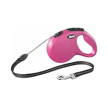 Flexi New Classic İp Pembe M Gezdirme Tasması 5 Mt Pembe