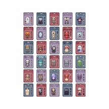 30 Adet Gotik Canavar Sticker Seti - Laptop Defter Telefon İçin Çok Renkli