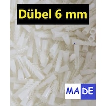 Dübel 6 Mm 200 Adet Standart Plastik Dubel Ar.10 N11.1551