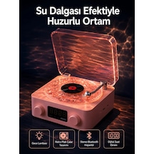 Retro Saatli Bluetooth Hoparlör - Gece Lambalı Kristal Ses Kalitesi Yeni Nesil