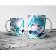 Hatsune Miku Kupa Bardak Model 3 Çok Renkli