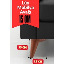 15 Cm Mobilya Ayak Seti Ahşap Desenli Kanepe Koltuk Tv Ünitesi Yükseltici Ayak Kanepe Ayağı Kahverengi Kahverengi