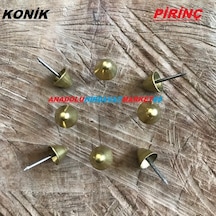 Konik Sivri Kabara Raptiye Koltuk Çivisi Pirinç Sarı 9 MM 1000 Ade
