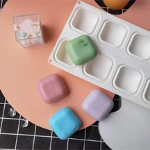 Profesyonel Kare Şekilli Silikon Sabun Muffin Pasta Çikolata Kek Kalıbı